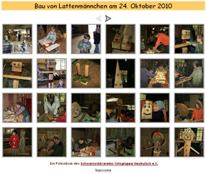 Basteln von Lattenmnnchen am 24.10.2010